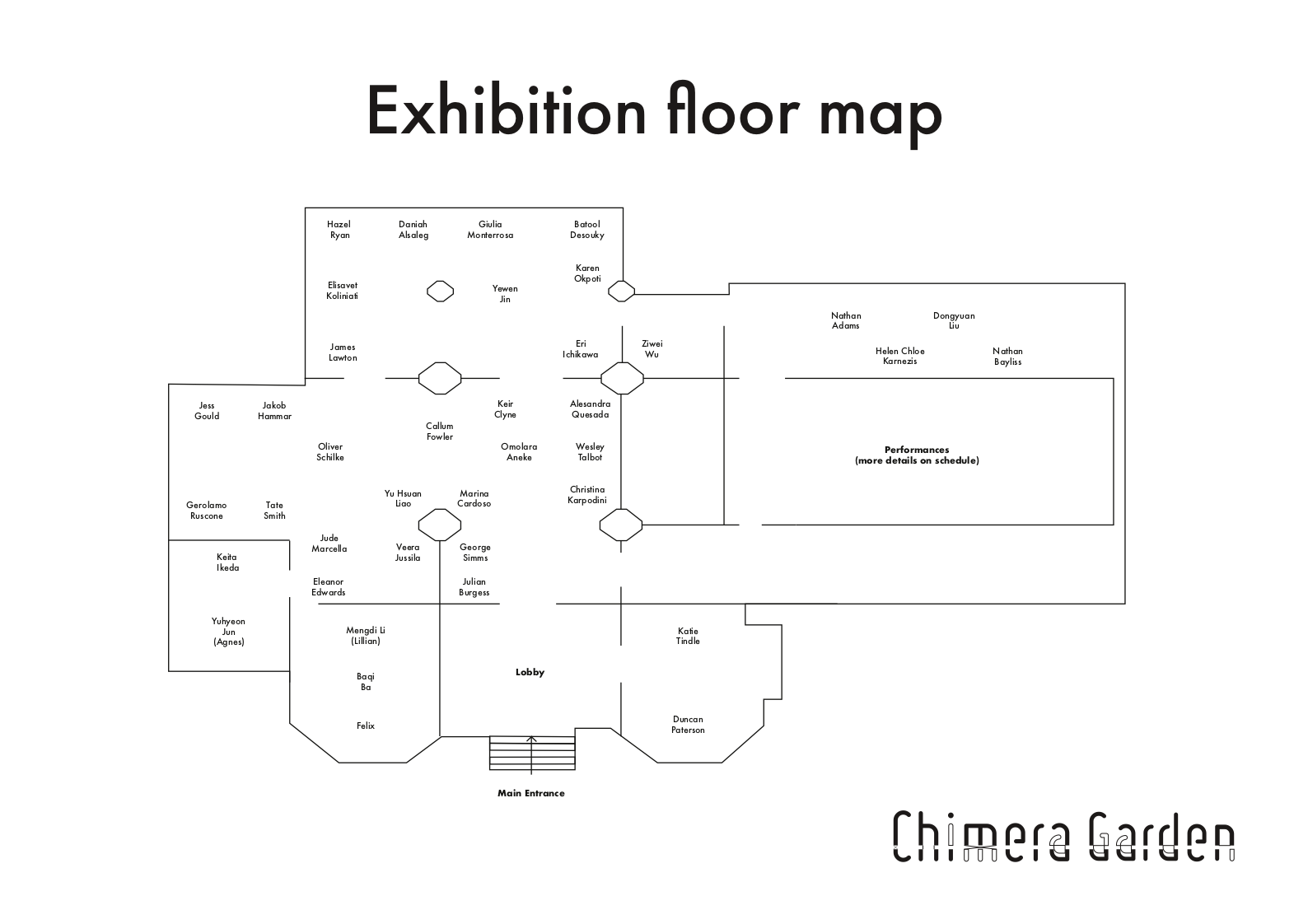 Floor plan of show